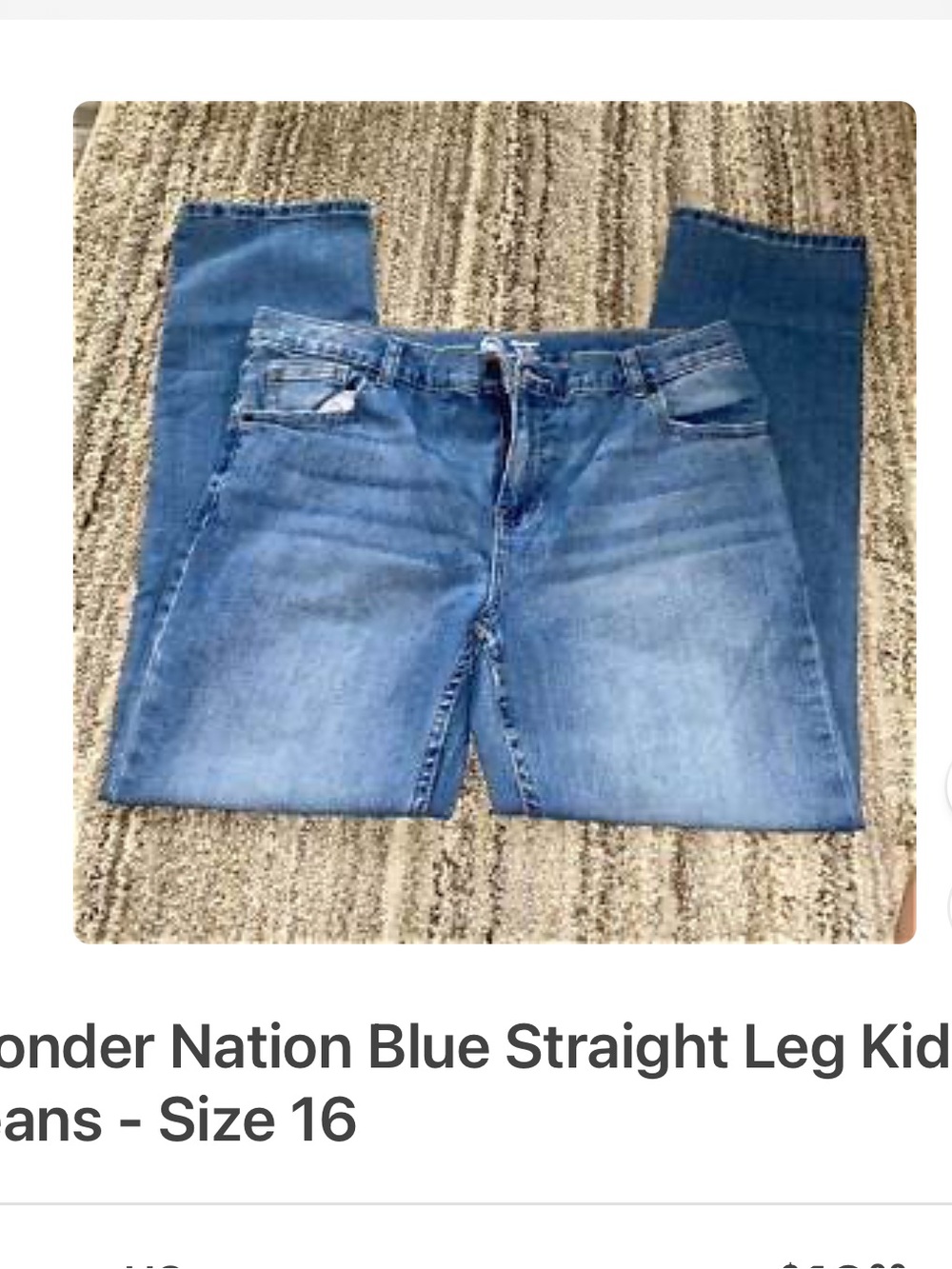 wonder nation medium blue straight leg kids jeans